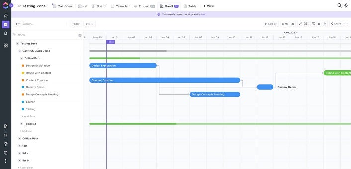 ClickUp gantt ClickUp gantt