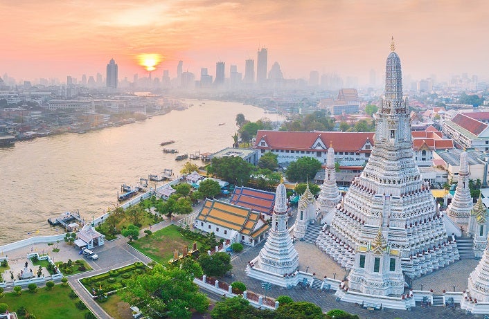 High angle view Bangkok Thailand